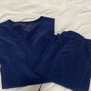 Cherokee minimal wear navy scrubs Allura